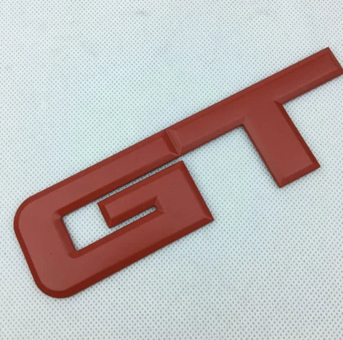 Metal GT Auto Rear Tailgate Badge Emblem Fender Trunk Lid Self Adhesive Sticker For Car