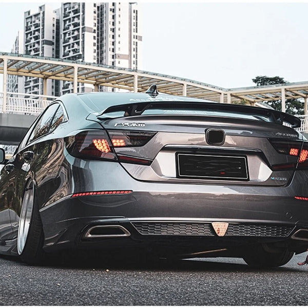 For Hond Accord 10th 2018-2022 Dark Grey YOFER Style Rear Spoiler Wing Lip Flap