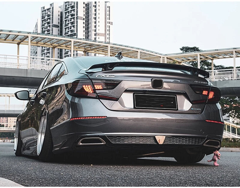 For Hond Accord 10th 2018-2022 Dark Grey YOFER Style Rear Spoiler Wing Lip Flap