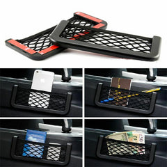 Universal Car Seat Side Back Net Storage Bag Phone Holder Pocket Organizer