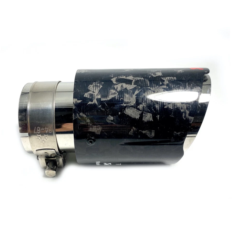 Universal Akra Style Black Forged Carbon Exhaust Tip