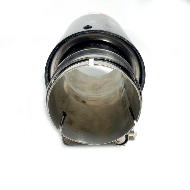 Universal Akra Style Black Forged Carbon Exhaust Tip