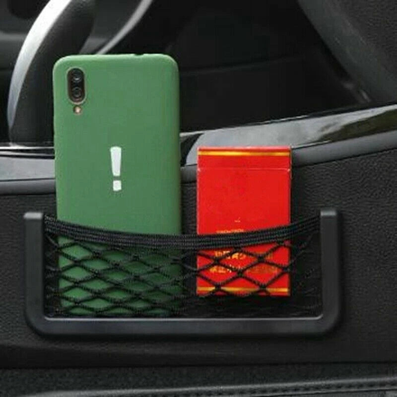 Universal Car Seat Side Back Net Storage Bag Phone Holder Pocket Organizer