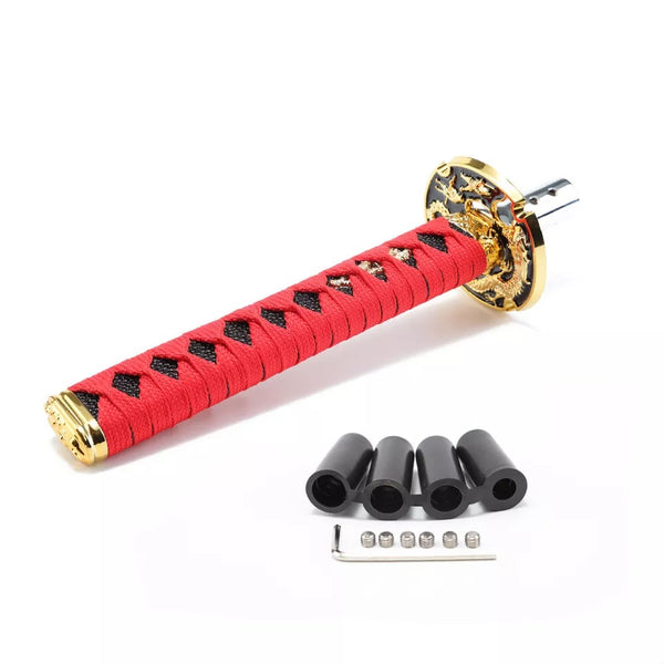 Samurai Sword JDM Car Manual Shift Knob Shifter Alloy Katana Adapter