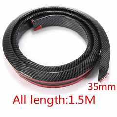 Samurai 4.9Ft/1.5M x 35MM Universal Carbon Fiber Car Rear Roof Trunk Spoiler Wing Lip Sticker
