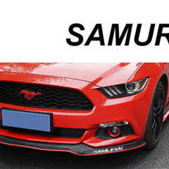 SAMURAI Black RED Car Body Kit Bumper Lip Side Skirt Rubber Edge Decorative Protector Trim