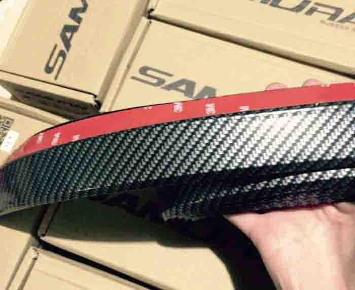 SAMURAI CARBON FIBER Car Body Kit Bumper Lip Side Skirt Rubber Edge Decorative Protector Trim