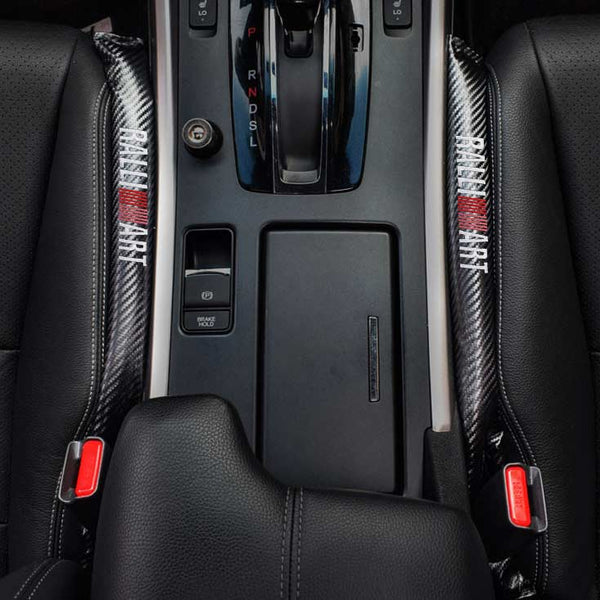 2pcs RALLI Carbon Fiber Car Seat Gap Leak-Proof Plug