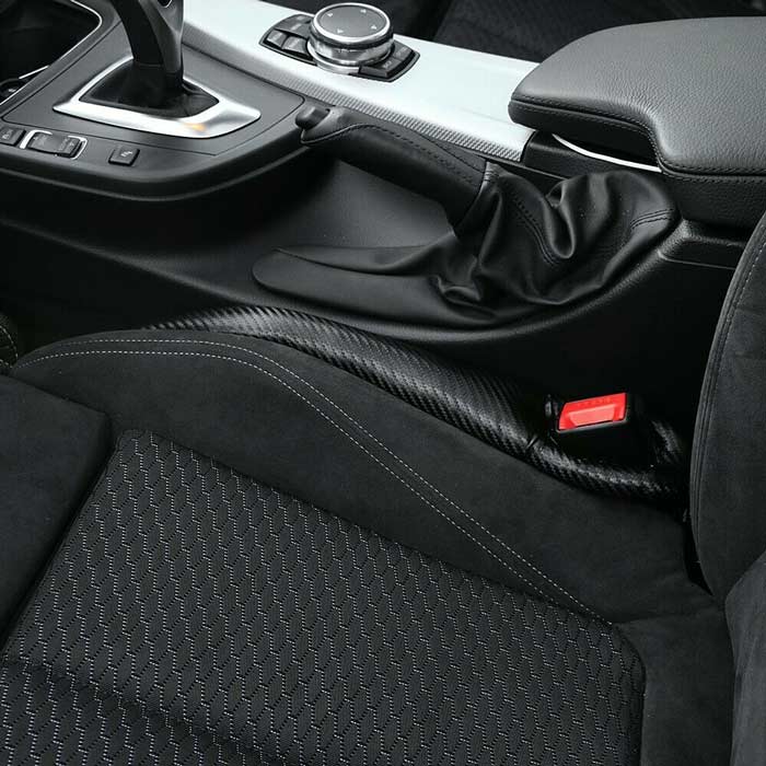 2pcs RALLI Carbon Fiber Car Seat Gap Leak-Proof Plug