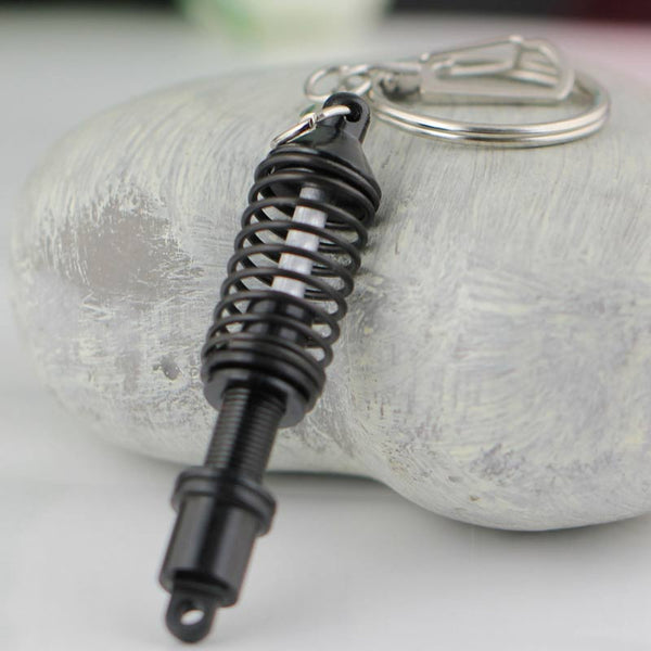 Adjustable Coilover Spring Car Part Shock Absorber Keyring Alloy Keychain (Assorted Color)