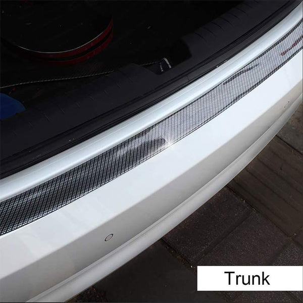 50mm x 50 Meters Universal Door Sill Protector, Carbon Fiber Rubber Front Bumper & Rear Bumper Guard, Door Enter Guard Scuff Plate Protectors for Most Cars