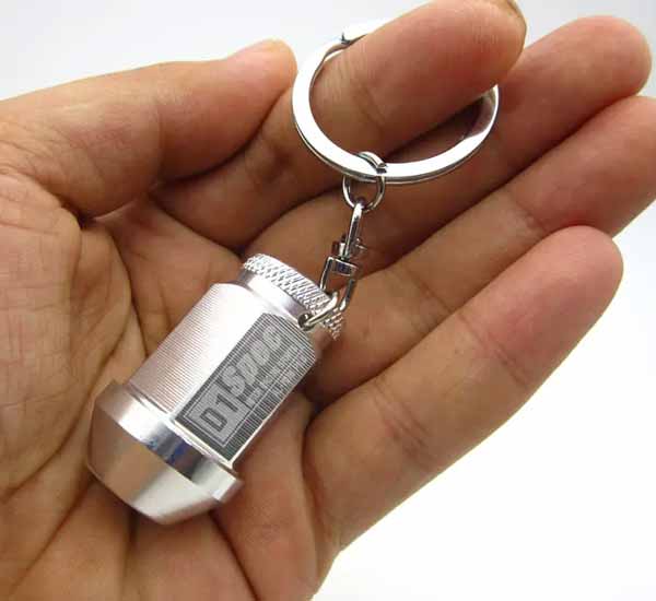 Auto racing sports D1 Spec vehicle car part wheel screw nut keychain key chain keyring