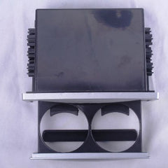Car Universal Double/Single Din With Drink-Cup Holder And Storage Box (Silver)