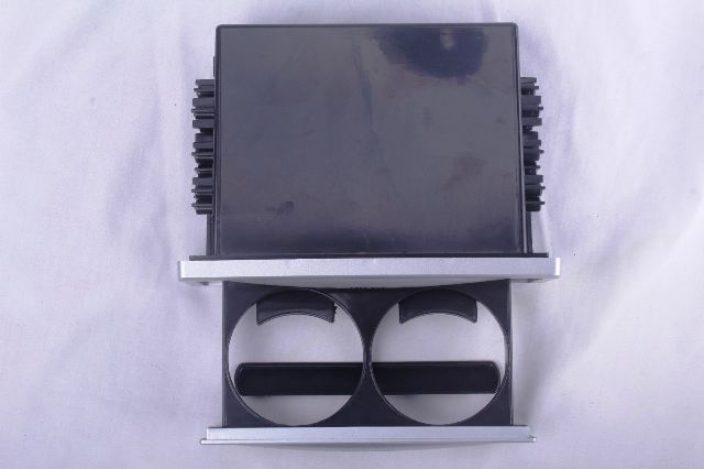 Car Universal Double/Single Din With Drink-Cup Holder And Storage Box (Silver)