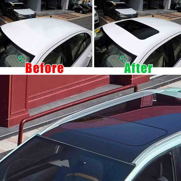 Simulation Fake Sunroof Sticker Cover Black Vinyl Film Car Accessories Universal