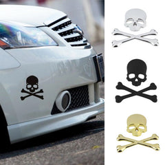 2015 NEW Red Car Auto Logo 3D Metal Emblem Badge Decals Skeleton Skull Bone