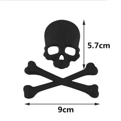2015 NEW Red Car Auto Logo 3D Metal Emblem Badge Decals Skeleton Skull Bone