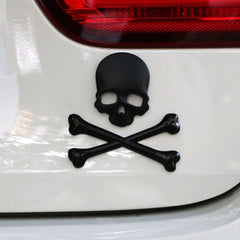 2015 NEW Silver Car Auto Logo 3D Metal Emblem Badge Decals Skeleton Skull Bone