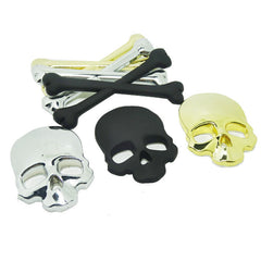 2015 NEW Red Car Auto Logo 3D Metal Emblem Badge Decals Skeleton Skull Bone