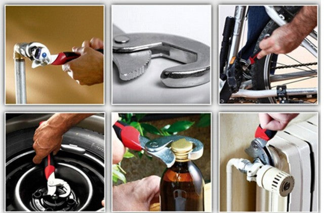 2 In 1 Adjustable Multi-function Quick Snap'N Grip Universal Wrench 1 Set