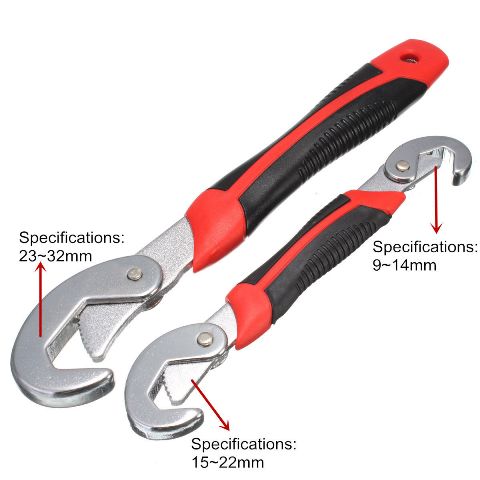 2 In 1 Adjustable Multi-function Quick Snap'N Grip Universal Wrench 1 Set