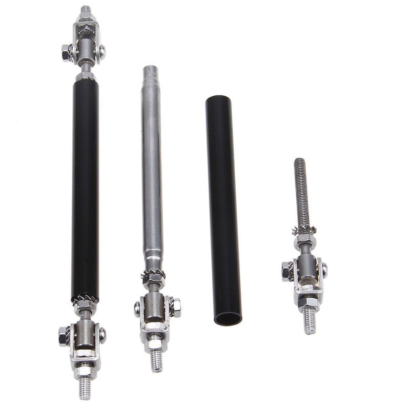 2pcs 20cms Black Extra LARGE Adjustable Universal Front Rear Bumper Lip Splitter Strut Brace Rod Support Bar