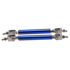 2pcs Blue MEDIUM Adjustable Universal Front Rear Bumper Lip Splitter Strut Brace Rod Support Bar