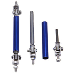 2pcs Blue SMALL Adjustable Universal Front Rear Bumper Lip Splitter Strut Brace Rod Support Bar