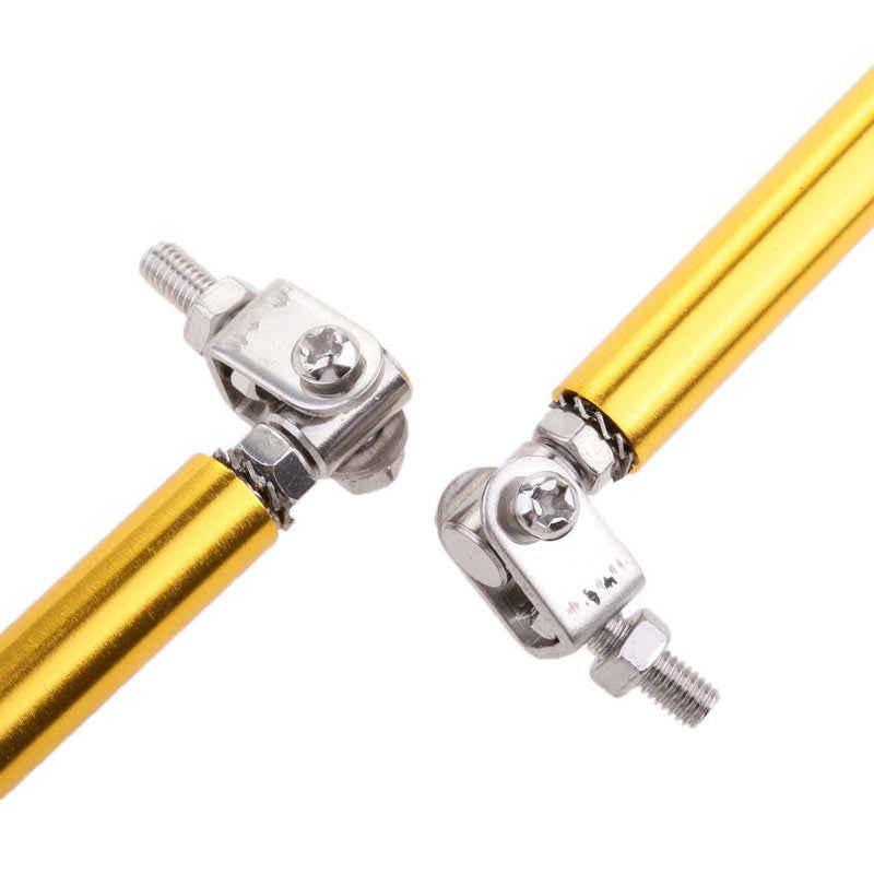 2pcs Silver MEDIUM Adjustable Universal Front Rear Bumper Lip Splitter Strut Brace Rod Support Bar