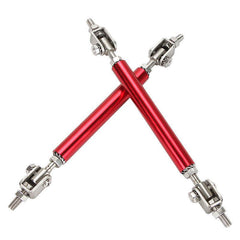 2pcs 20cm Red Extra LARGE Adjustable Universal Front Rear Bumper Lip Splitter Strut Brace Rod Support Bar