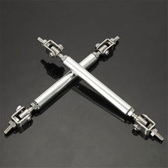2pcs Purple MEDIUM Adjustable Universal Front Rear Bumper Lip Splitter Strut Brace Rod Support Bar