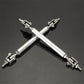 2pcs Silver SMALL Adjustable Universal Front Rear Bumper Lip Splitter Strut Brace Rod Support Bar