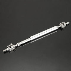 2pcs Silver LARGE Adjustable Universal Front Rear Bumper Lip Splitter Strut Brace Rod Support Bar