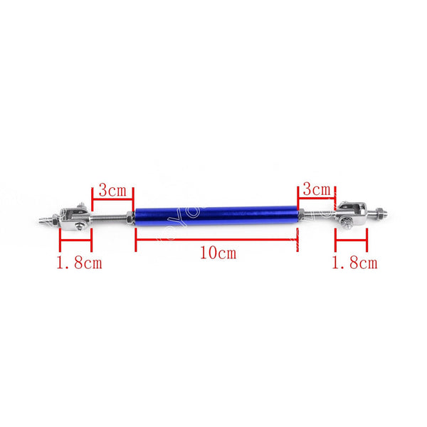 2pcs Silver MEDIUM Adjustable Universal Front Rear Bumper Lip Splitter Strut Brace Rod Support Bar