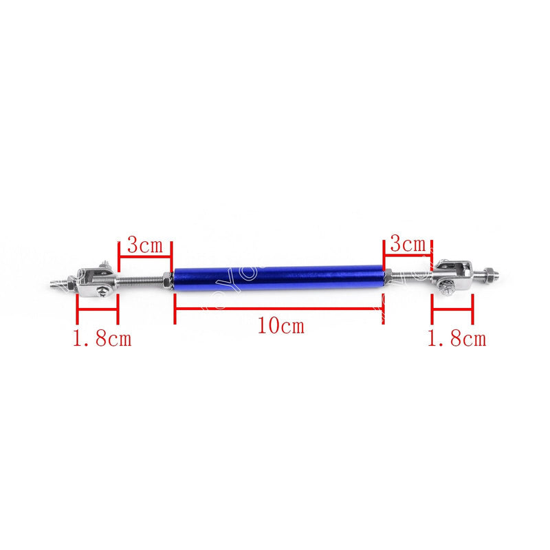2pcs Silver MEDIUM Adjustable Universal Front Rear Bumper Lip Splitter Strut Brace Rod Support Bar