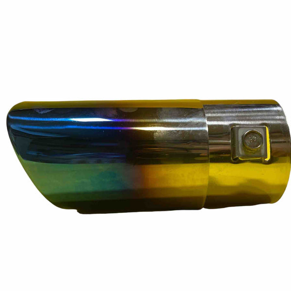 Square Straight Burnt Blue Color Universal Stainless Steel Exhaust Tip Pipe Car Rear Exhaust Muffler Modification