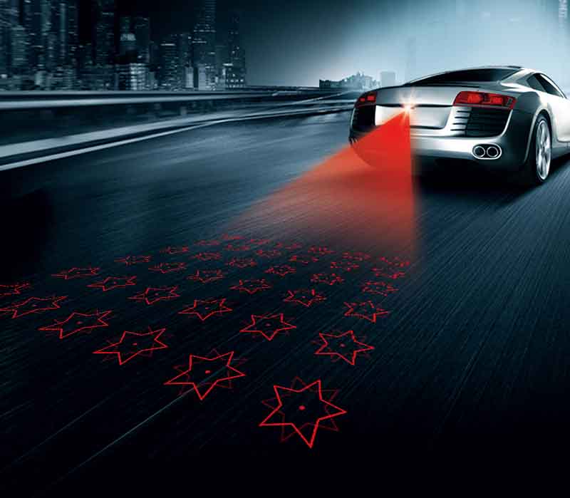 Car Universal Star Alarm Laser Fog Light Rear Anti-Collision Taillight Warning Lamp