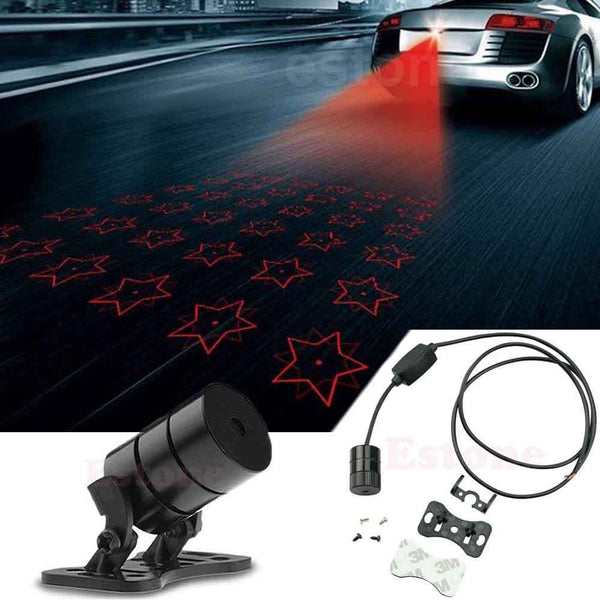 Car Universal Star Alarm Laser Fog Light Rear Anti-Collision Taillight Warning Lamp