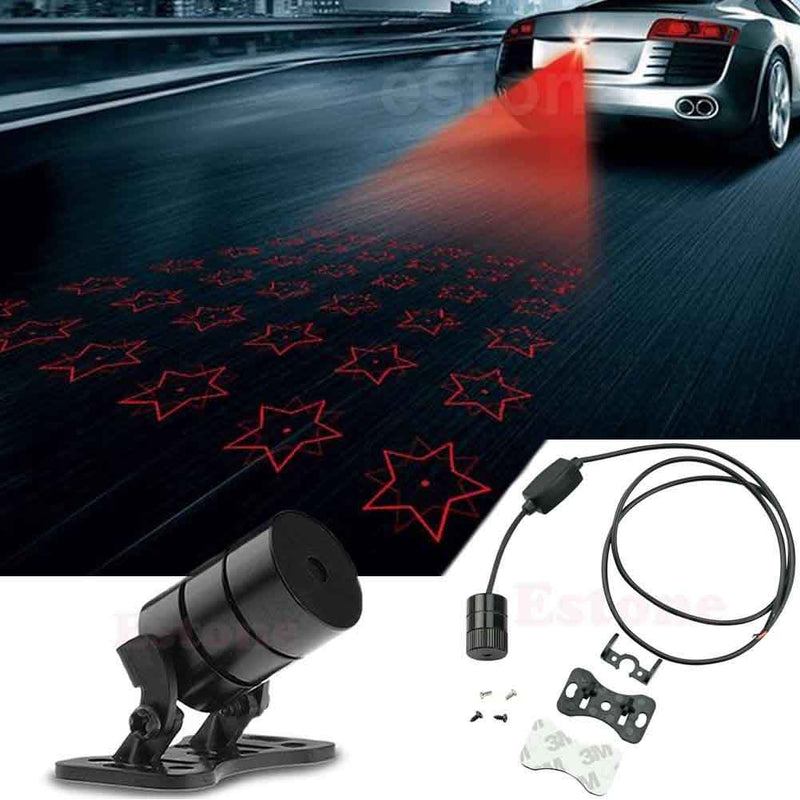 Car Universal Star Alarm Laser Fog Light Rear Anti-Collision Taillight Warning Lamp