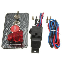 Carbon Fiber Ignition Switch Panel Toggle Engine Start Push Button Racing Car (Big)