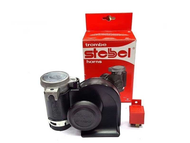Stebel Nautilus Compact Twin Air Horn Universal 12V Air Horn With Relay For Bike & Cars (Made In Italy)