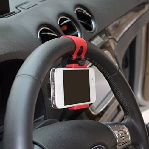 Car Steering Wheel Mobile Phone Cradle Holder iPhone 5 5C 5S,4,Samsung S5,S3