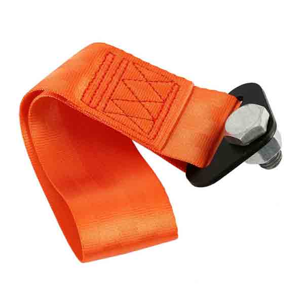 Orange Tow Strap Racing Ribbon Stainless Steel Hardware