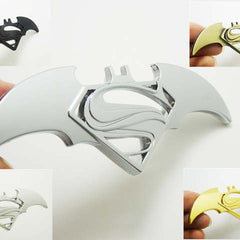 Car 3D BATMAN SUPERMAN BLACK Logo Aluminium Alloy Metal Emblem Badge Sticker Decal New