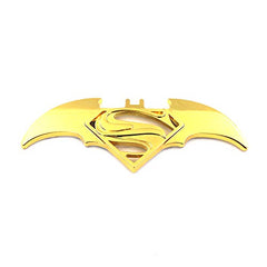 Car 3D BATMAN SUPERMAN GOLD Logo Aluminium Alloy Metal Emblem Badge Sticker Decal New