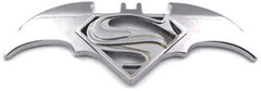 Car 3D BATMAN SUPERMAN SILVER Logo Aluminium Alloy Metal Emblem Badge Sticker Decal New