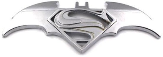 Car 3D BATMAN SUPERMAN SILVER Logo Aluminium Alloy Metal Emblem Badge Sticker Decal New
