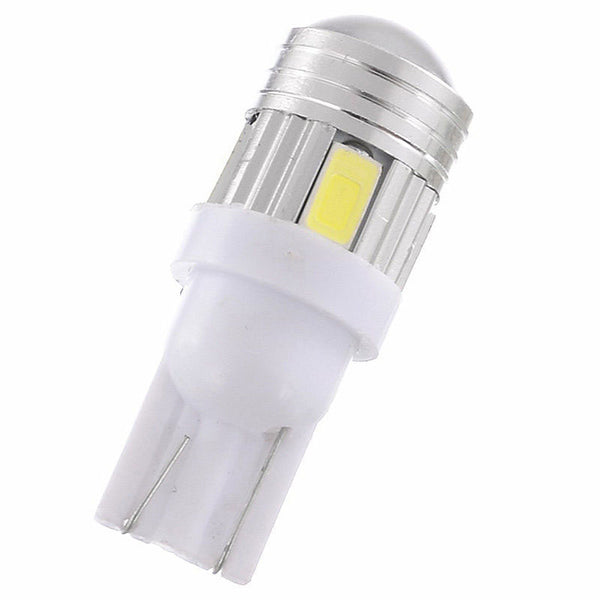 2pcs T10 Blue 6 SMD 5630 LED W5W Projector Car Interior Side Wedge Bulbs Clearance lamp(1009)