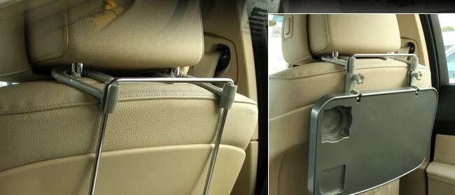 Car Multi Tray Laptop Table Cup Holder Work Desk (Black)