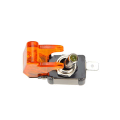 illuminated LED Toggle Switch With Missile Style Flick Cover 12V Car Dash YELLOW